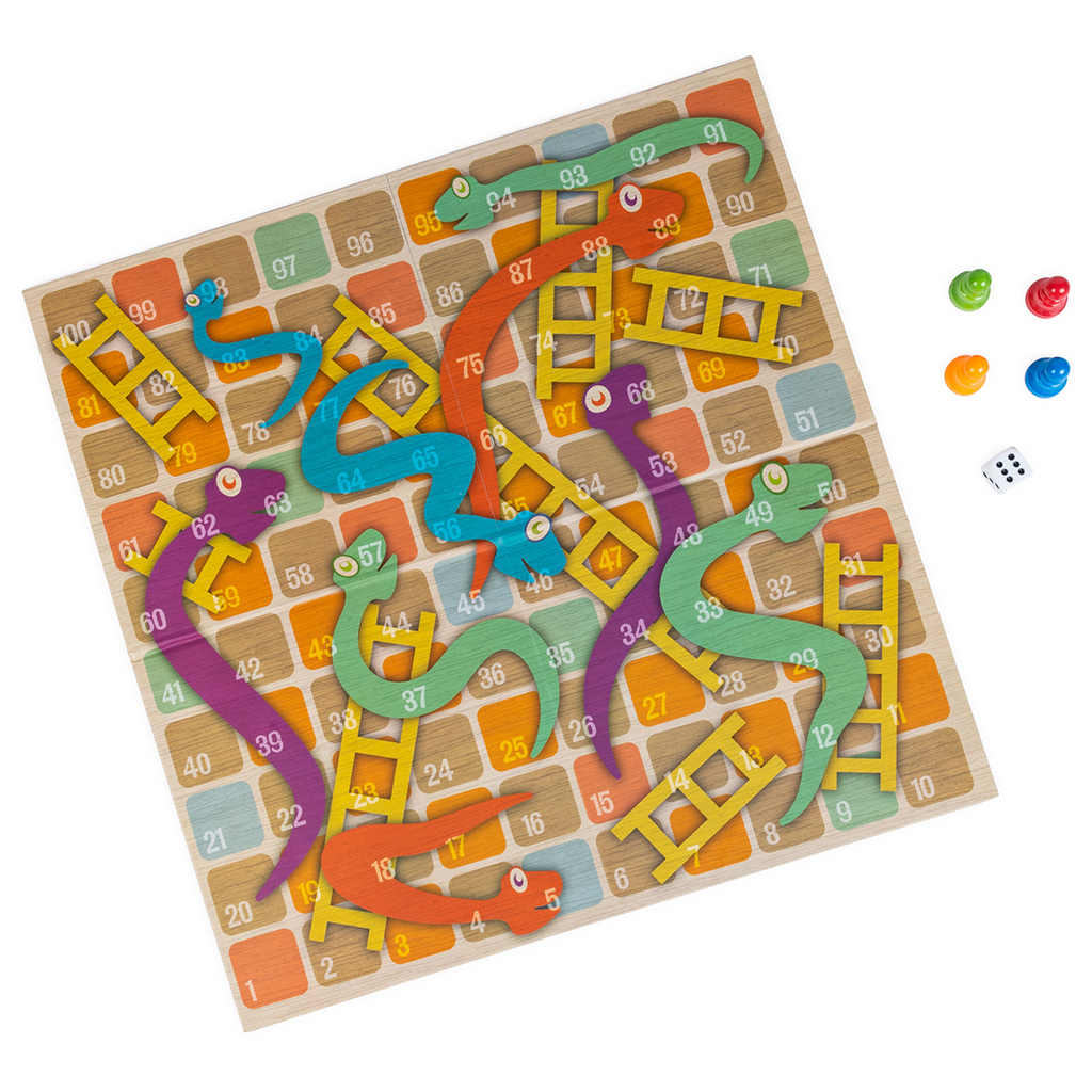 Juego de mesa de serpientes y escaleras