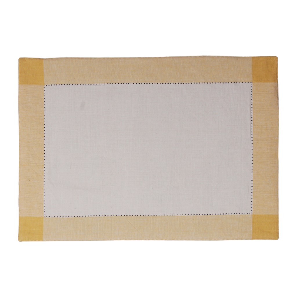 Individual Con Borde Amarillo 33x48cm