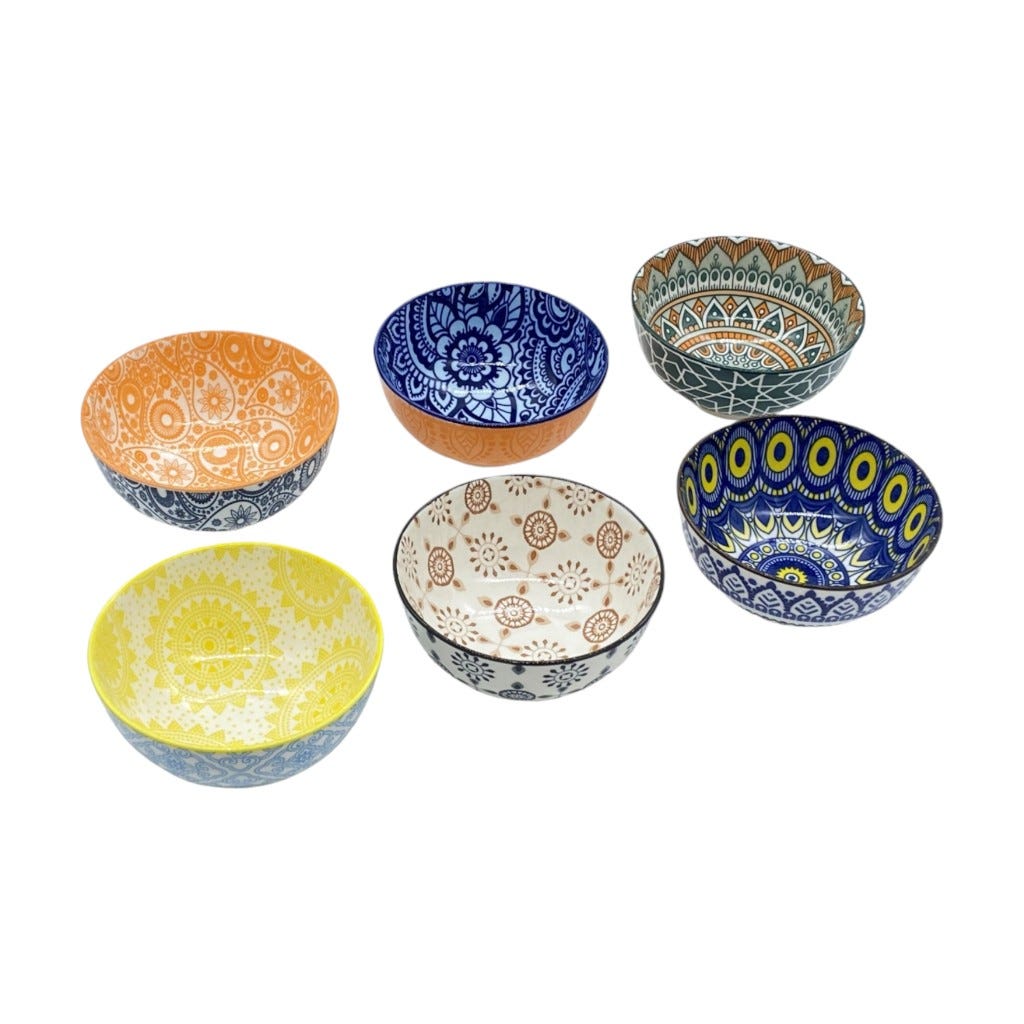 Cuenco Con Diseño Estampado Bohemio Surtidos 12Cm