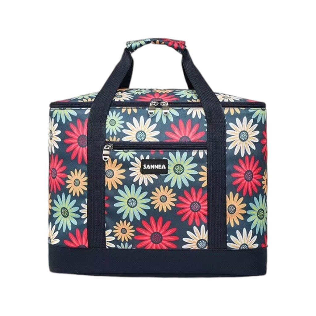 Lonchera Cooler Con Flores Estampada