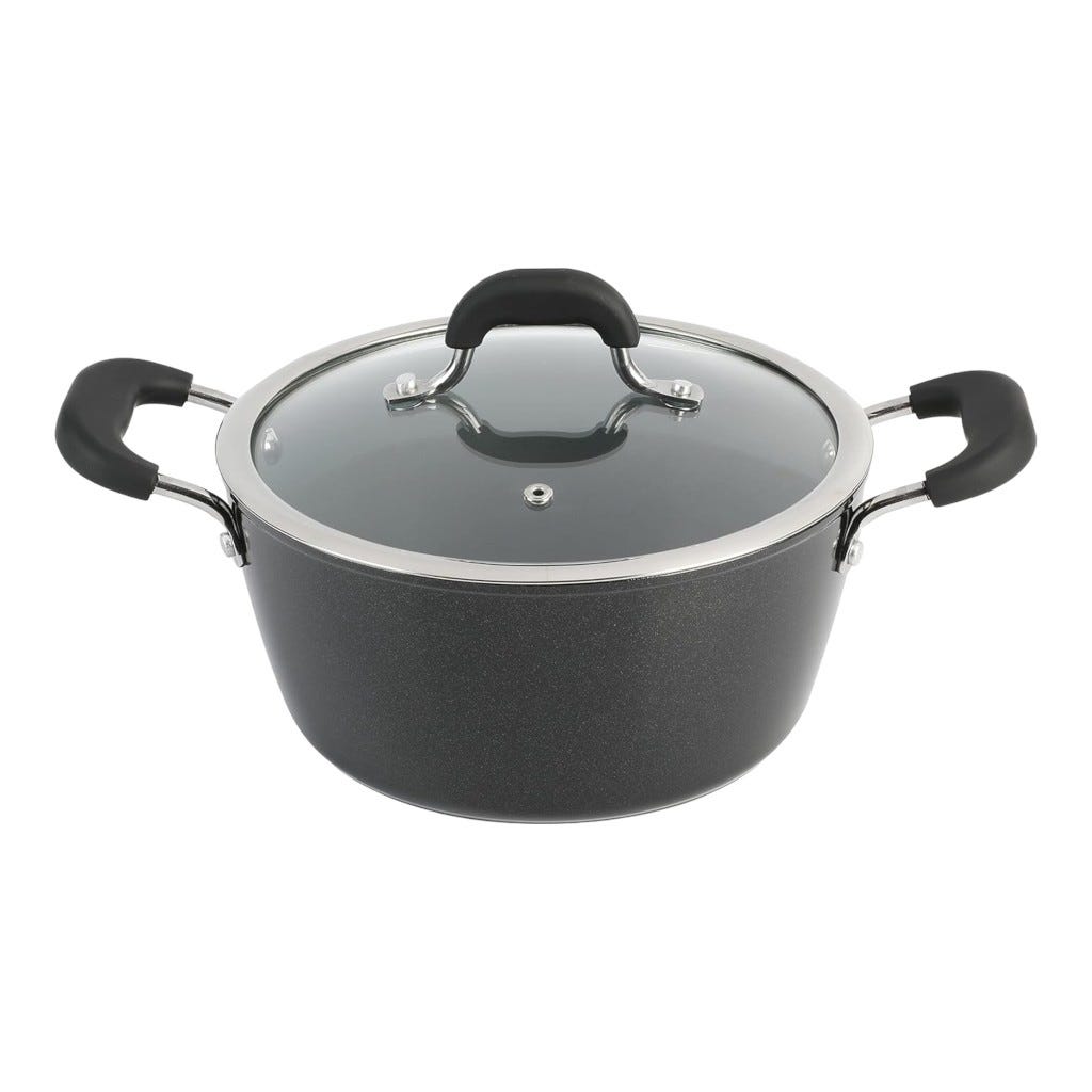 Cacerola Gris Con Tapa 25Cm
