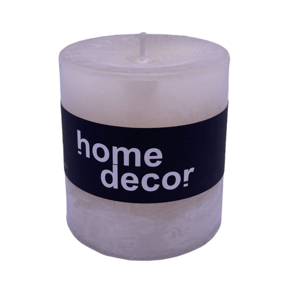 Vela Decorativa Crema 7X7.5Cm