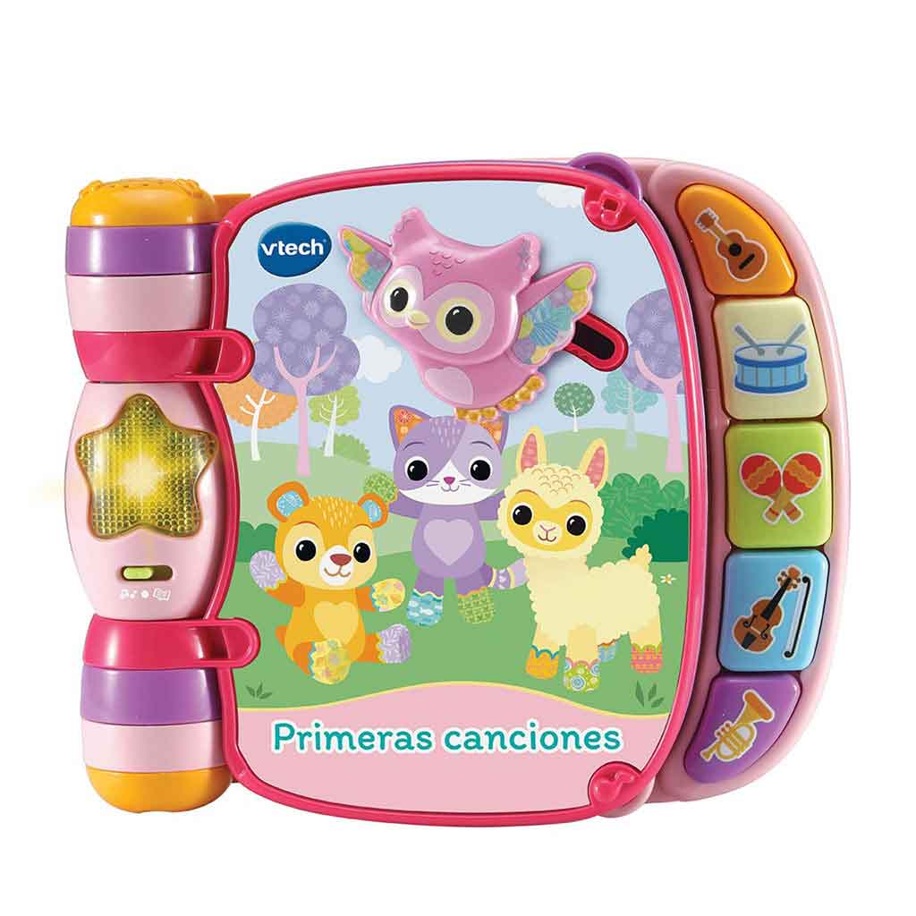 Primeras Canciones Libro Interactivo para Bebés Rosado VTech