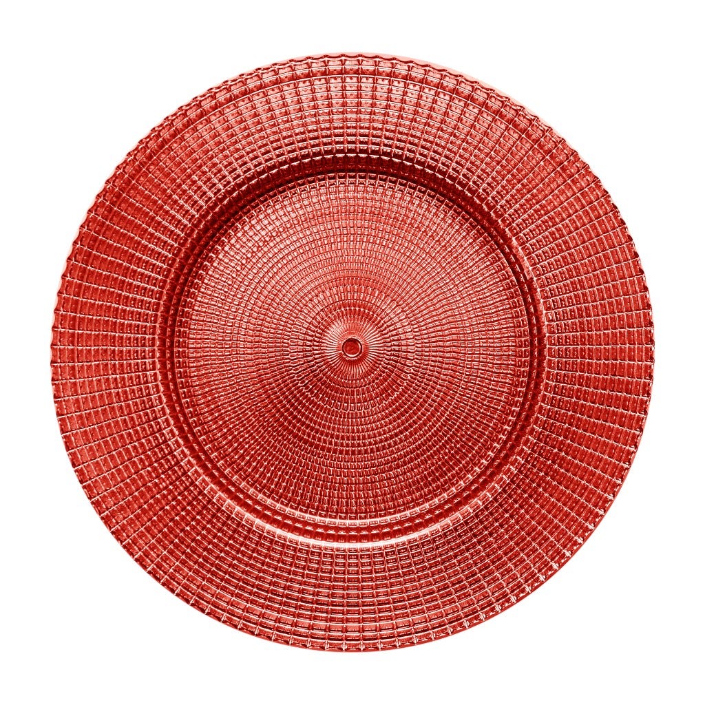 Plato Rojo De Fondo 33cm