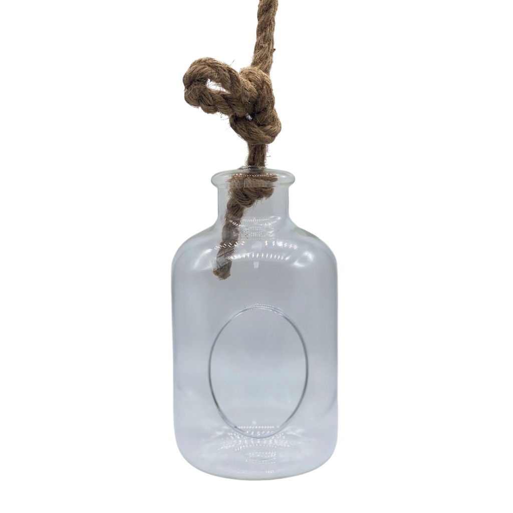 Terrario Colgante De Vidrio 13.5x24cm