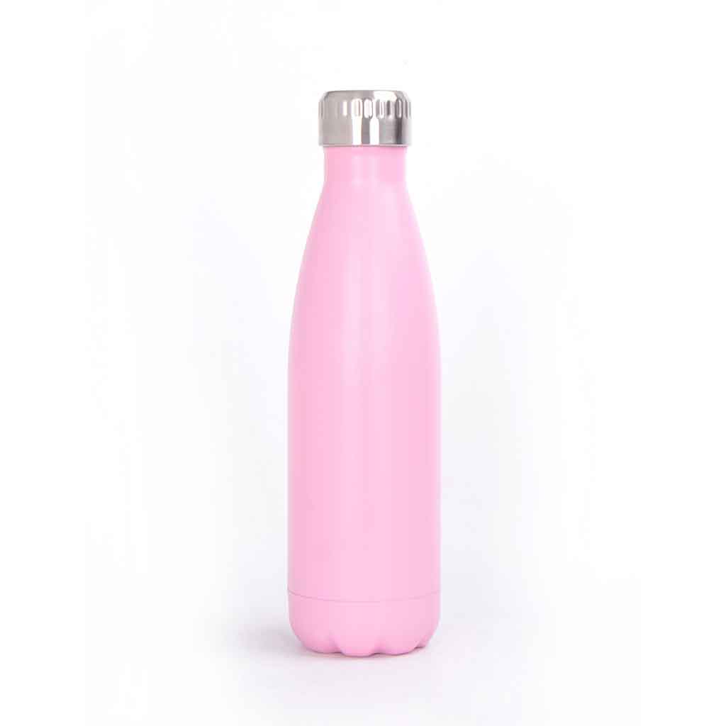 Botella de agua rosada de acero 500ML 