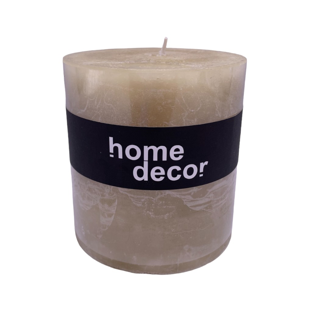 Vela Decorativa Amarillo 10X10Cm