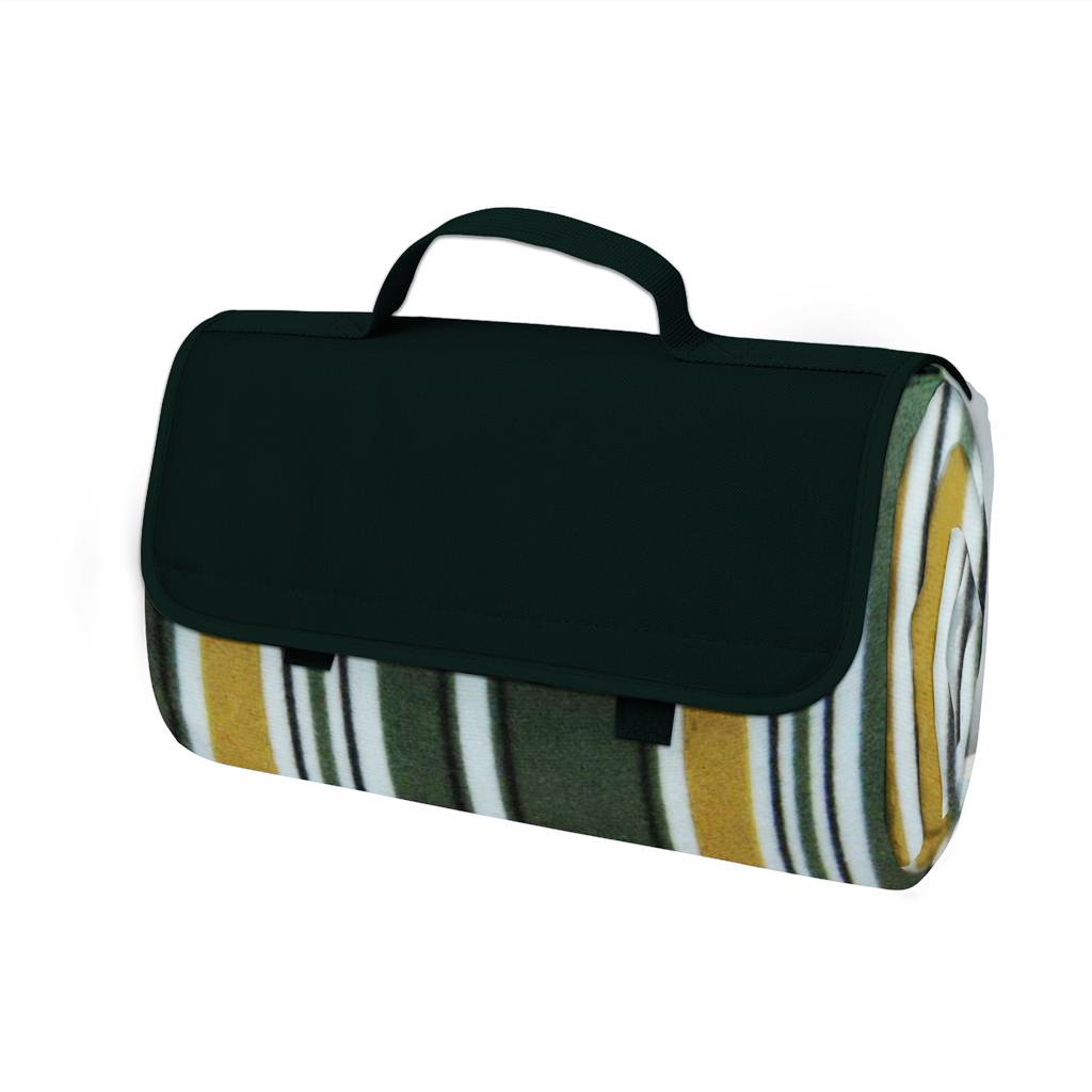 Manta plegable para picnic con detalles verde