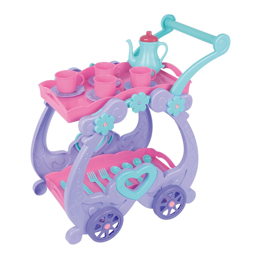 Juego De Carrito De Té Con 18 Accesorios