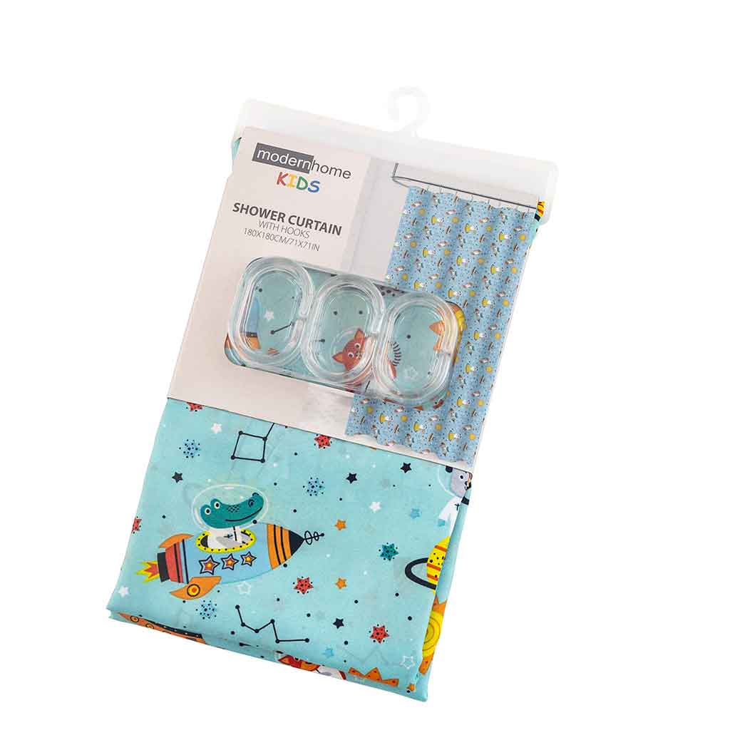 Cortina de baño con estampado infantil 18X30CM