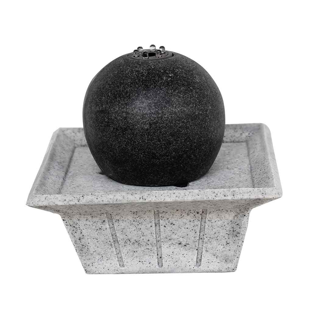 Fuente De Agua Gris De Poliresina 20x20x17cm