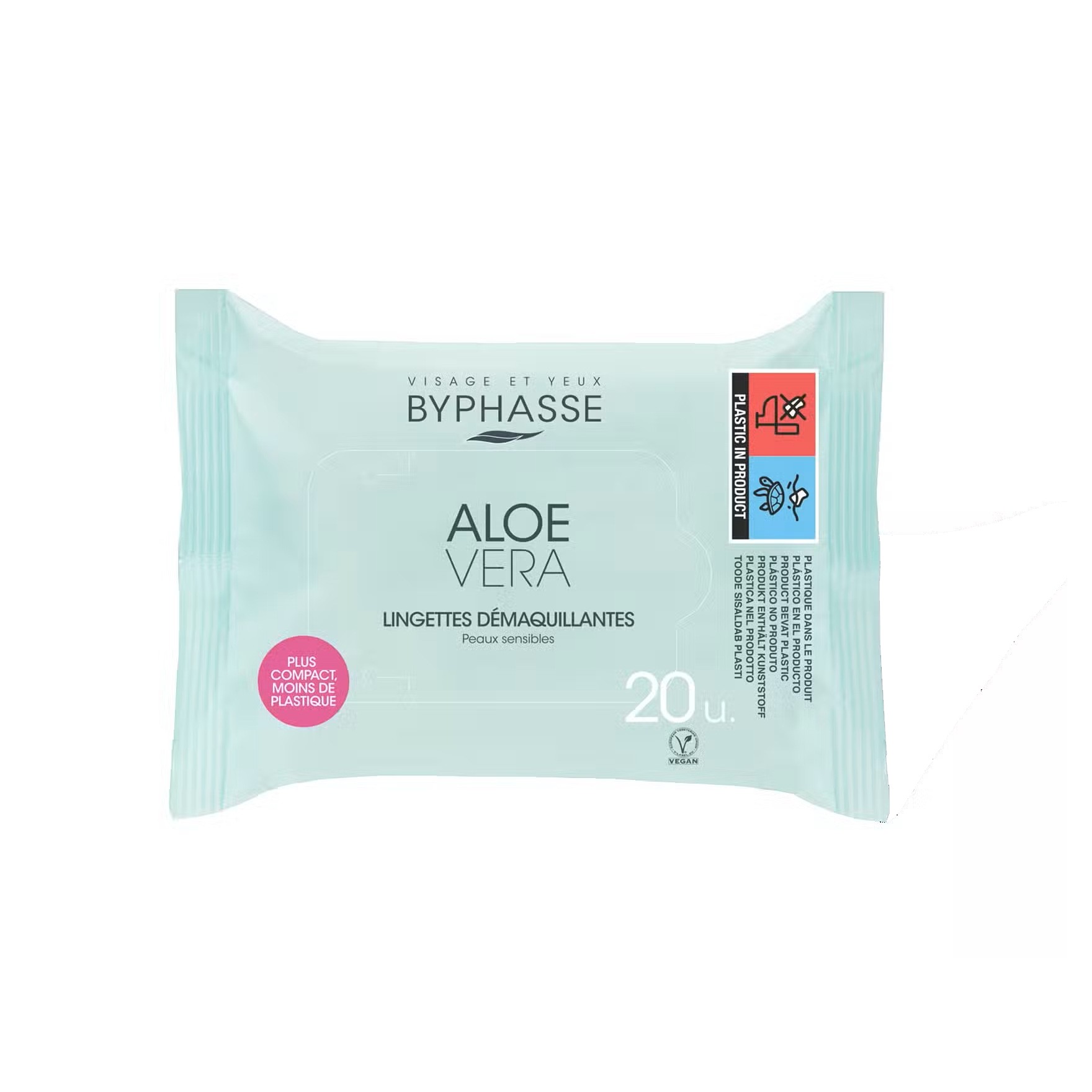Toallitas Desmaquillantes Piel Sensible Con Aloe Vera 20Und