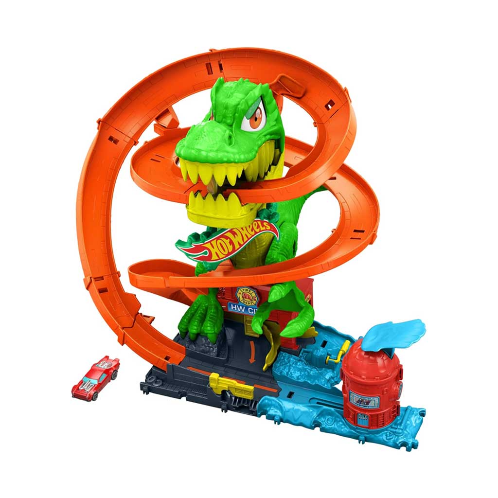 Hot Wheels Pista T-Rex Batalla De Fuego