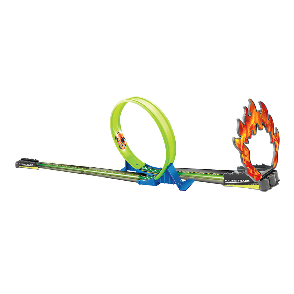 Pista de auto fluorescente con 1 auto Pullback