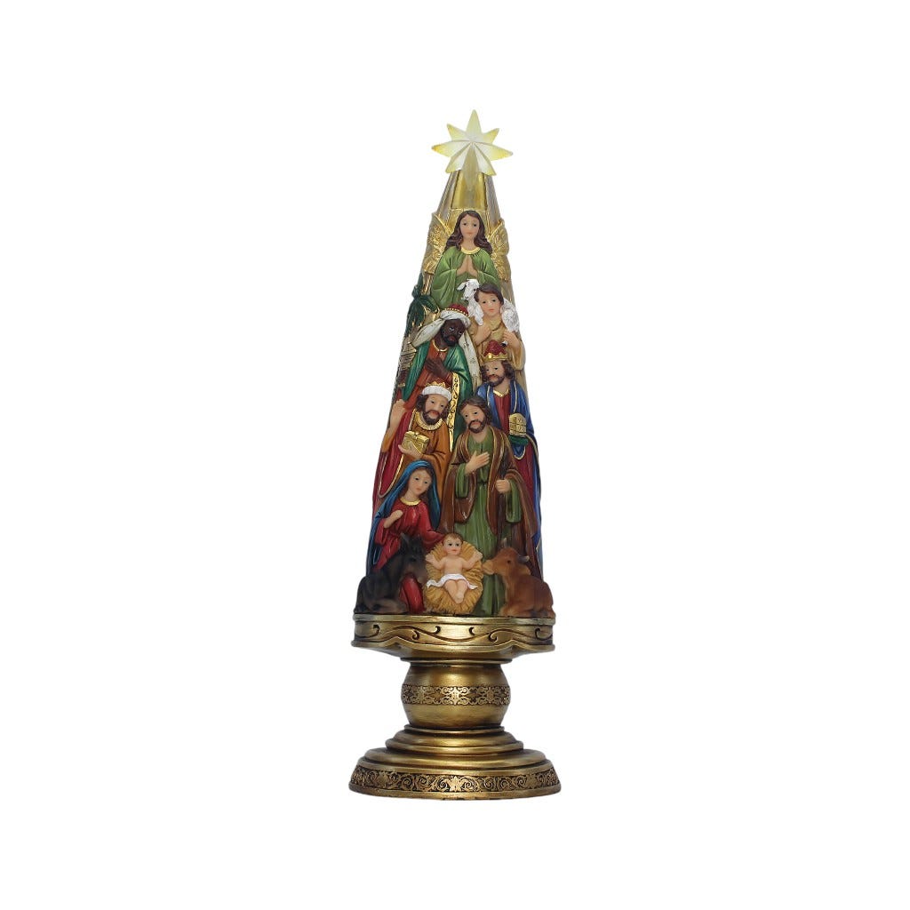 Árbol De Nacimiento Con Luz 41Cm