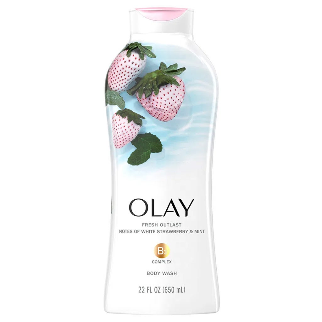 Body Wash Olay Fresh Outlast White Strawberry & Mint 22Oz