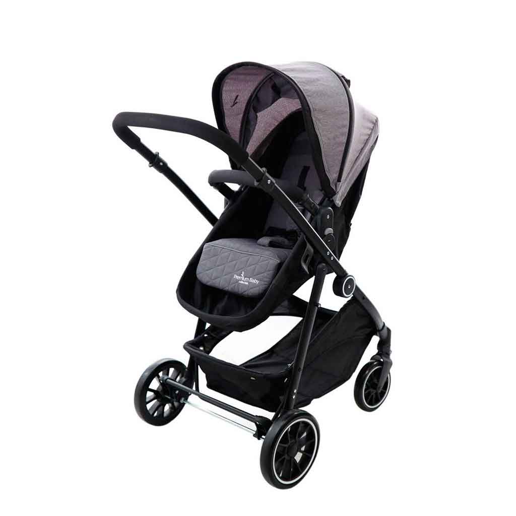 COCHE PARA BEBÉ + CANGURERA MILAN 3 EN 1 GRIS PREMIUM BABY