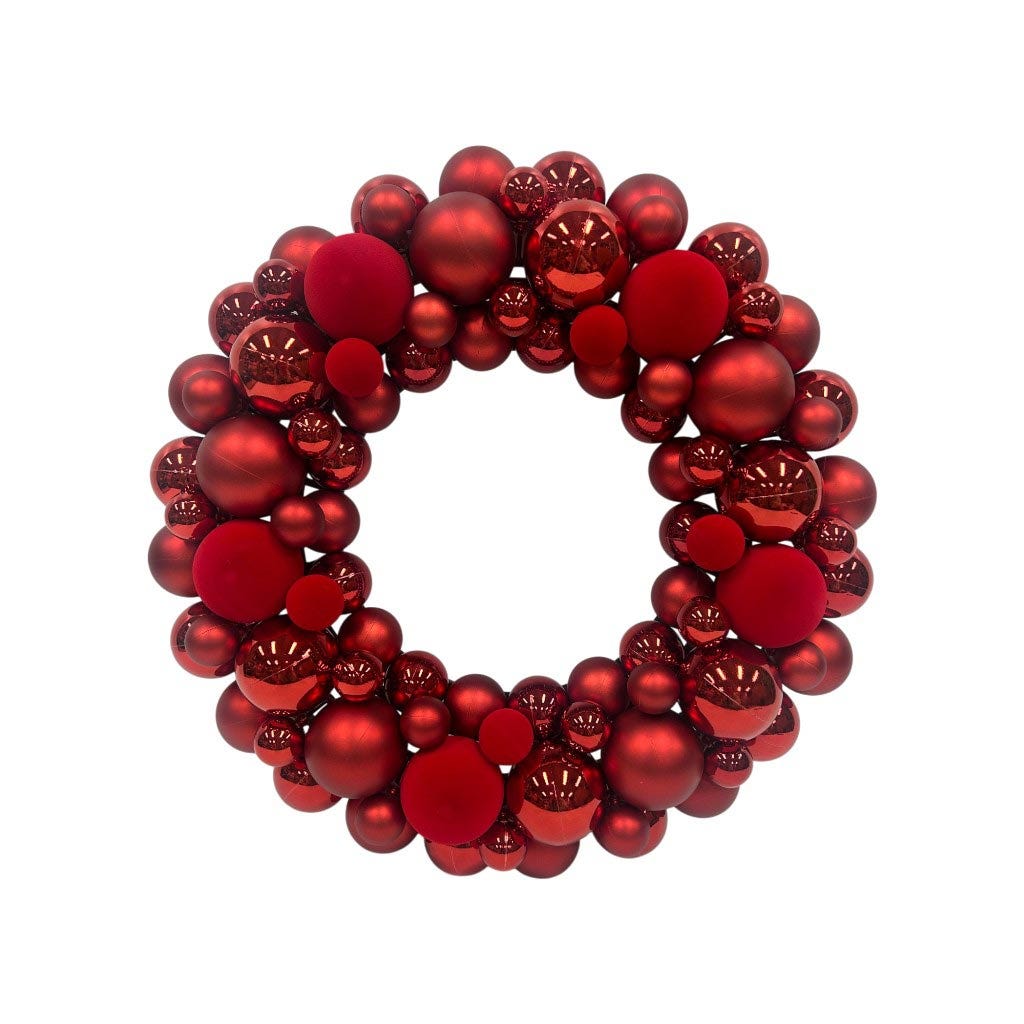 Corona De Bambalinas Rojas 43 Cm