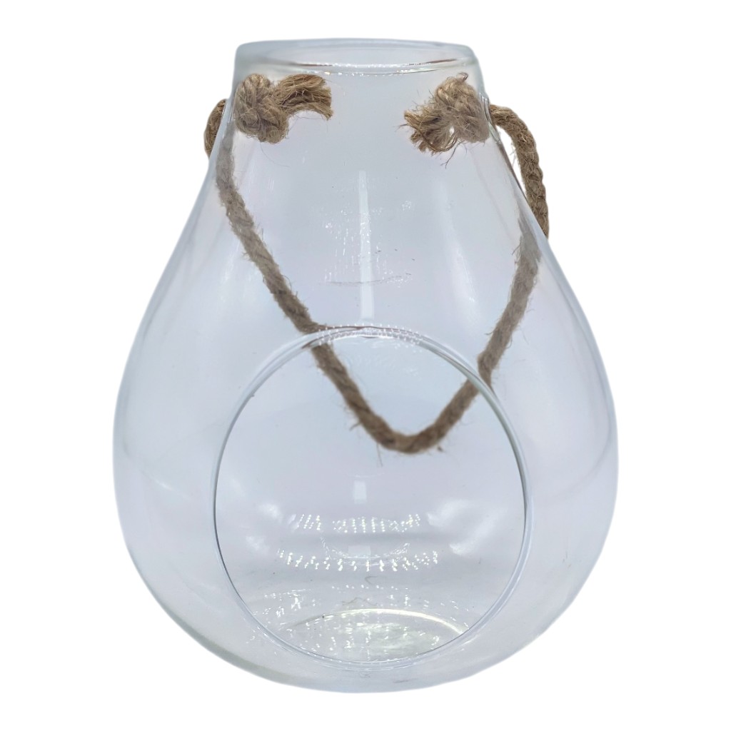 Terrario De Vidrio Con Colgante 15x19cm