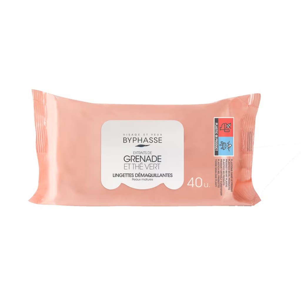 Toallitas Desmaquillantes Extractos De Granada Y Té Verde Pieles Maduras 40Und