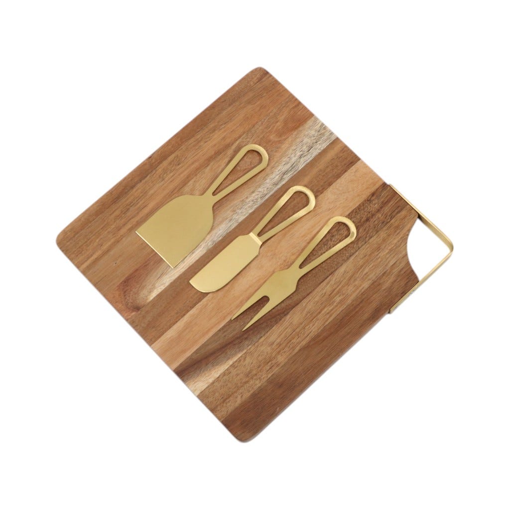 Tabla Para Queso Set 25X25X1.5Cm