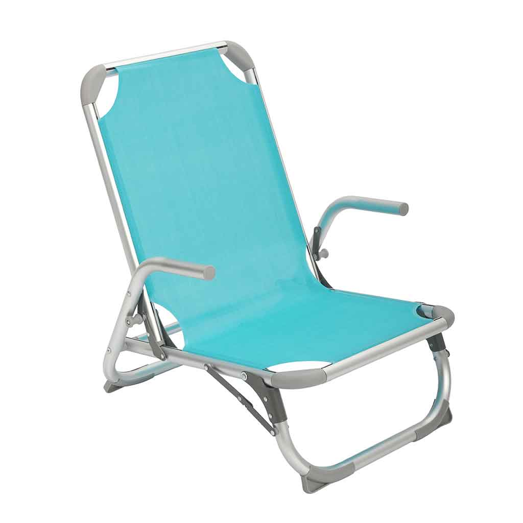 Silla De Playa Plegable Turquesa 71X55X66Cm