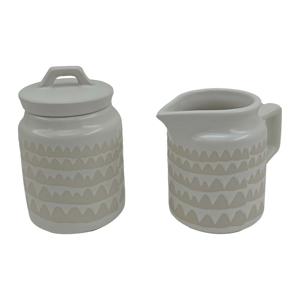 Set 2pzs Azucarera Y Leche Con Diseño