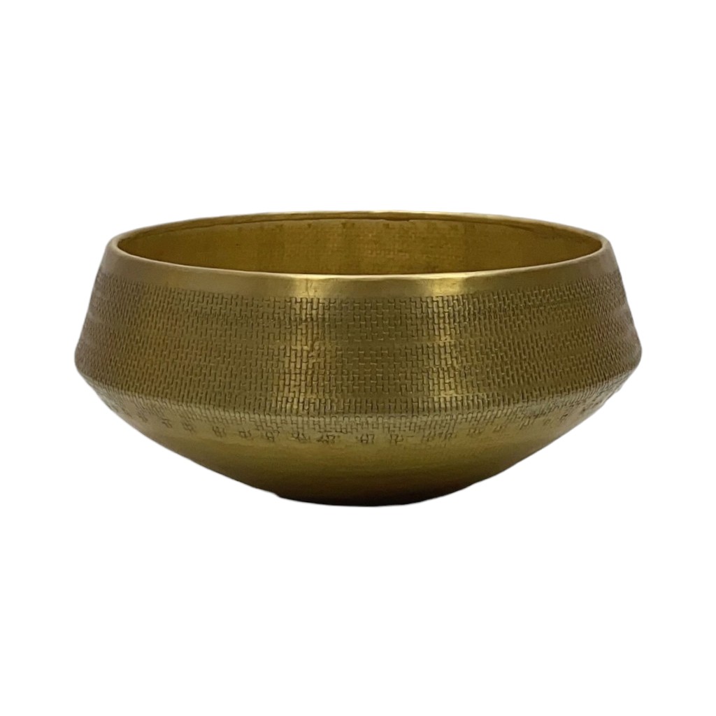 Cuenco Decorativo Dorado 29X13Cm