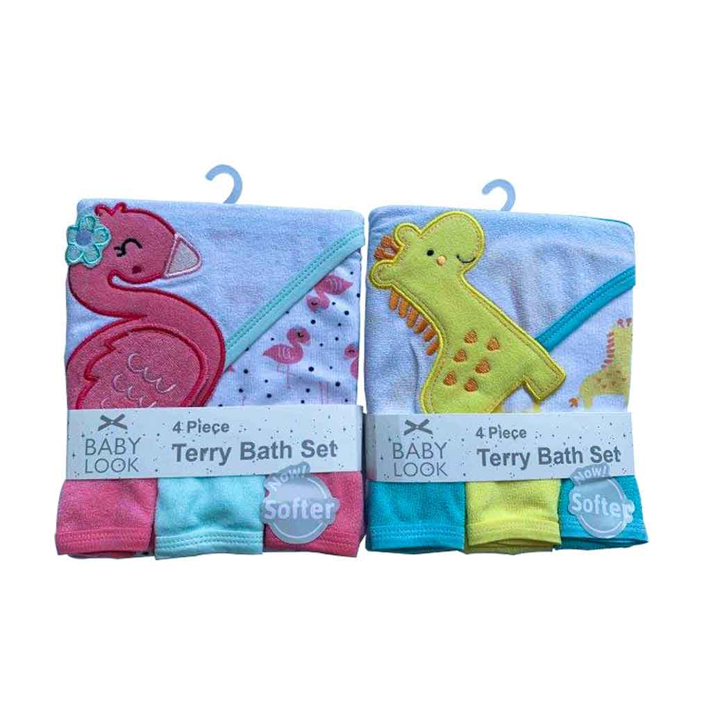 Toalla Unicolor De Baño De 4 Piezas Surtidos