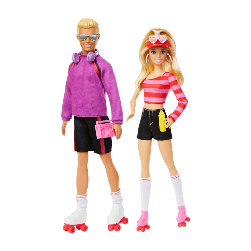Barbie Y Ken En Patines 65 Aniversario