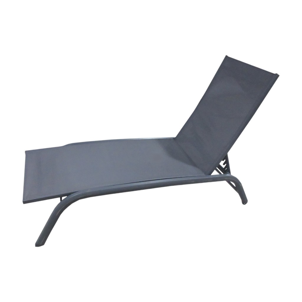 Tumbona De Patio Gris Sandrina 195X62X100Cm