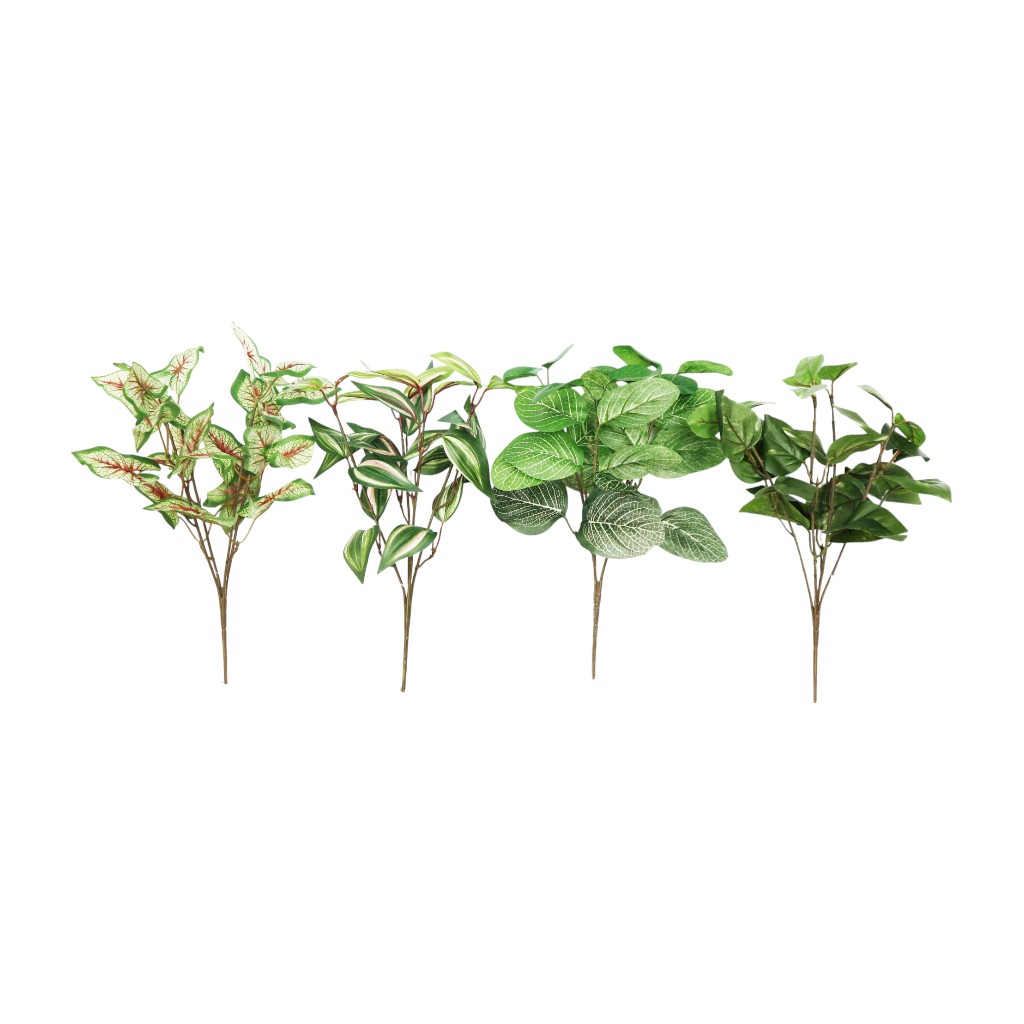 Arbusto Artificial Verde 24 Hojas 30cm Surtidas