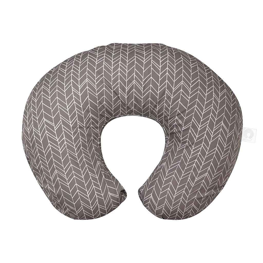 Almohada De Lactancia Estampado Rayas Chevron Gris Boppy