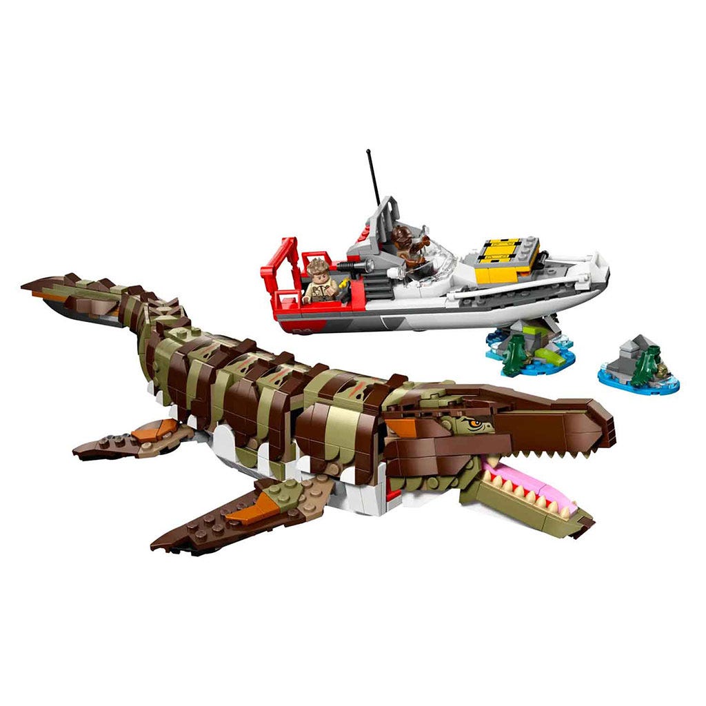 Bloques Lego Misión Maval: Mosasaurus Construible Jurassic World 858Pzs
