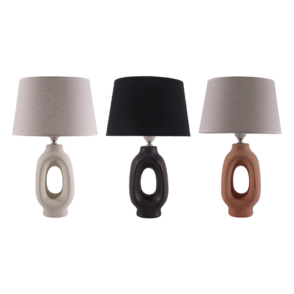 Lámpara De Cerámica Para Mesa 26X18.5X41Cm Surtida