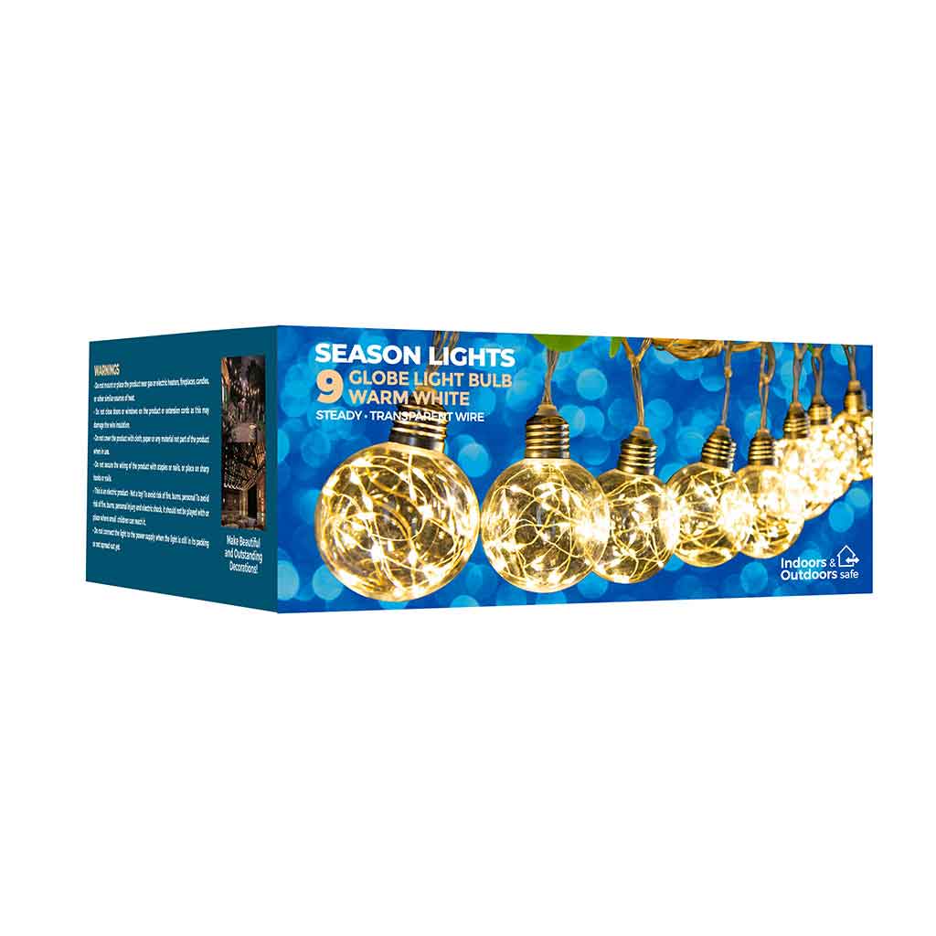 Cuerda de Luces con Bola Led Blanco Cálido