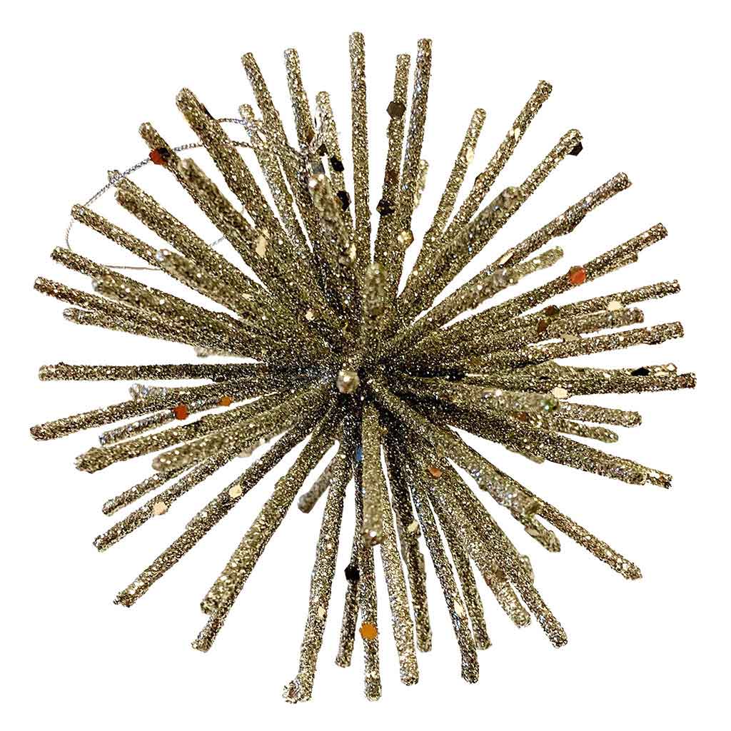 Adorno Colgante Purpurina Plateada 11Cm