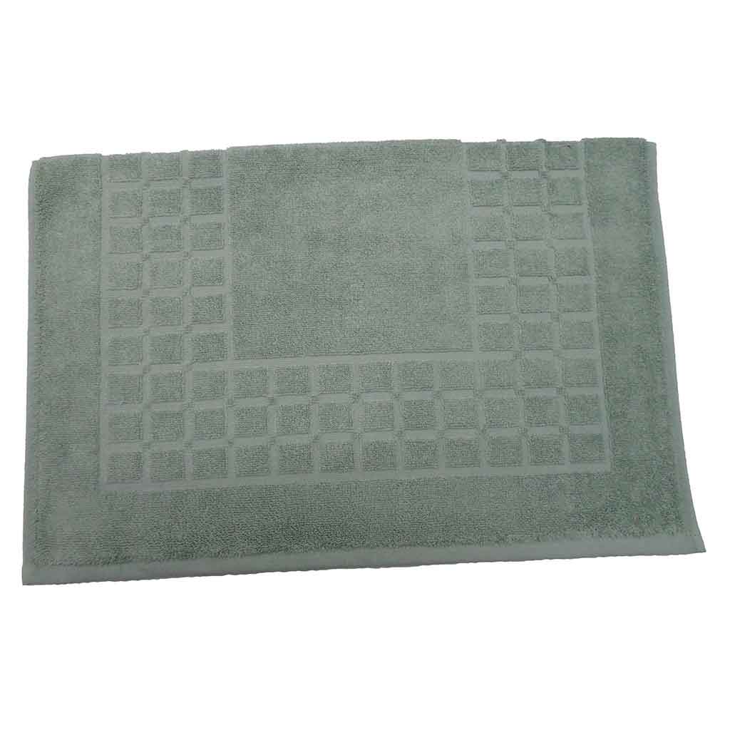 Alfombra de baño verde con detalles 50X70CM