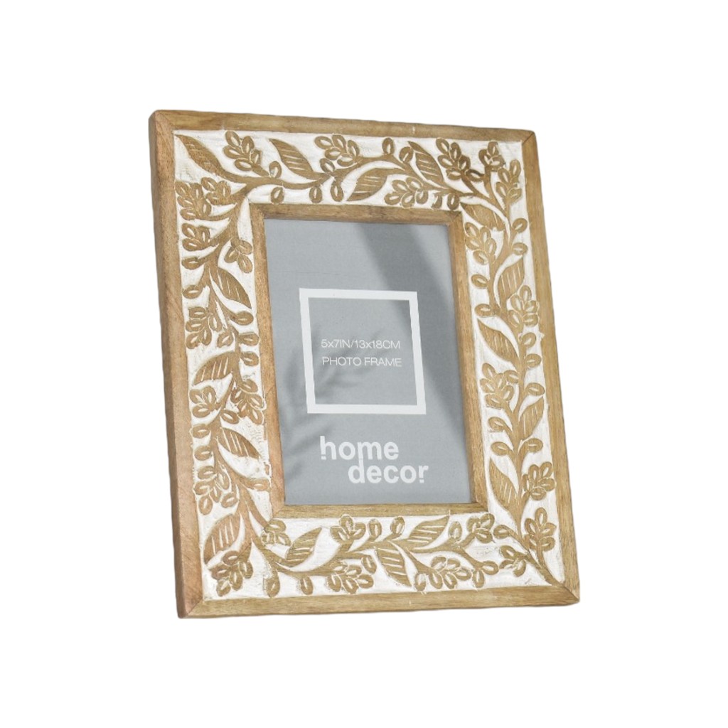 Portaretrato Con Diseño De Hojas 24X2X29Cm