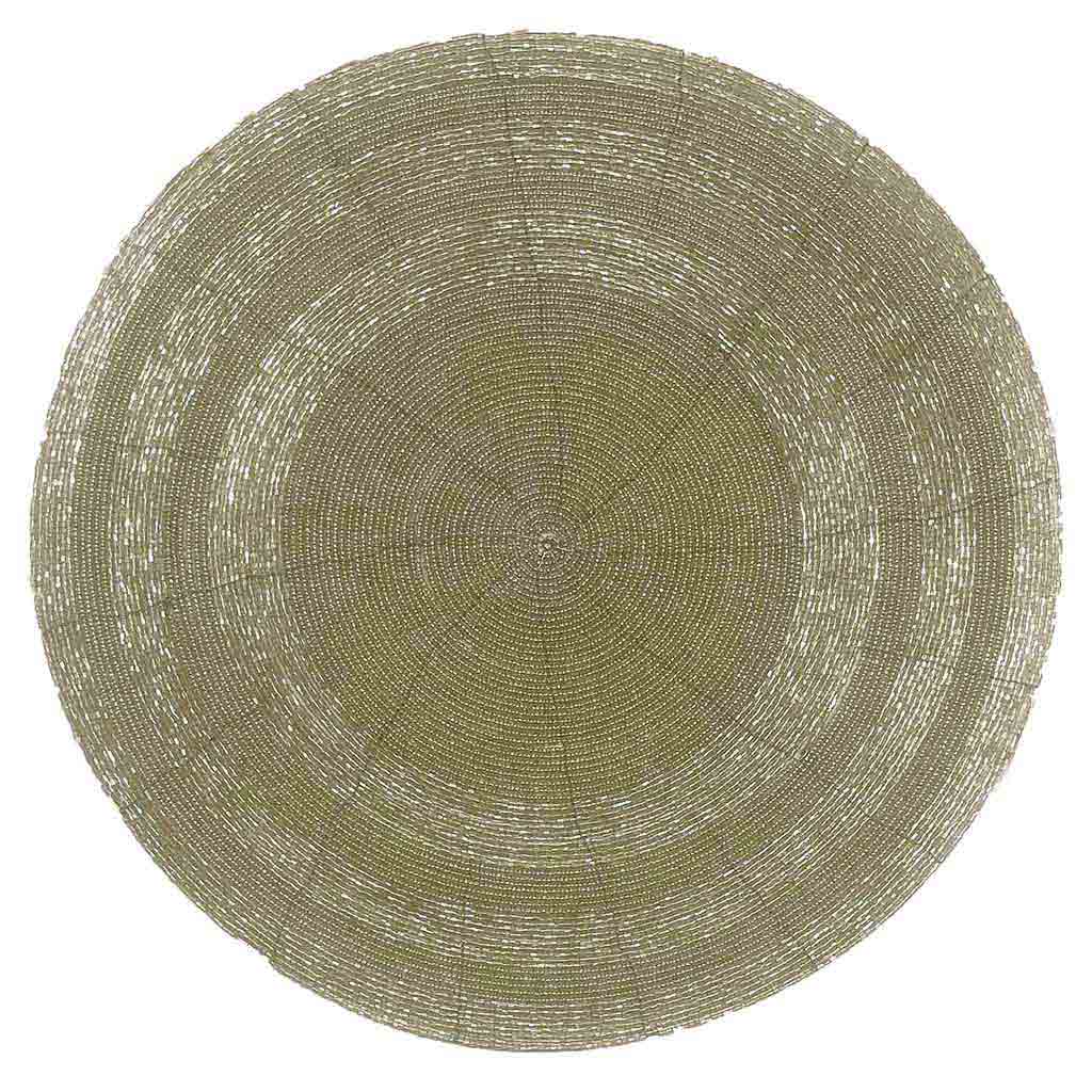 Individual navideño redondo dorado 35cm