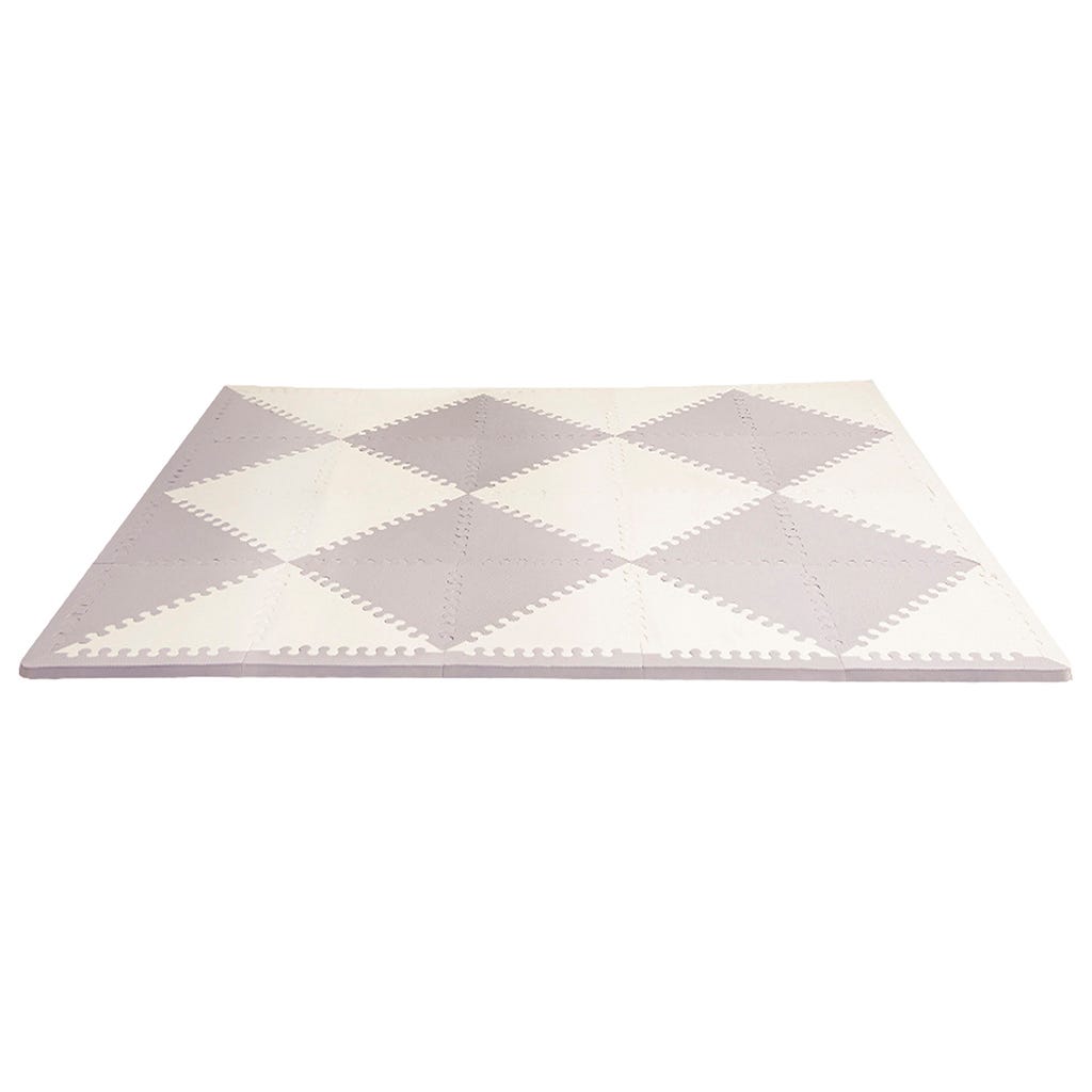 Alfombra de Juego Gris y Crema para Bebé