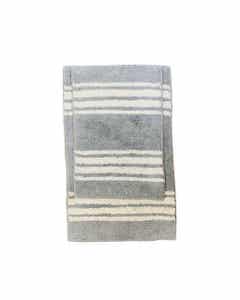 Set De 2 Pcs Alfombra De Baño Estampada Plateada
