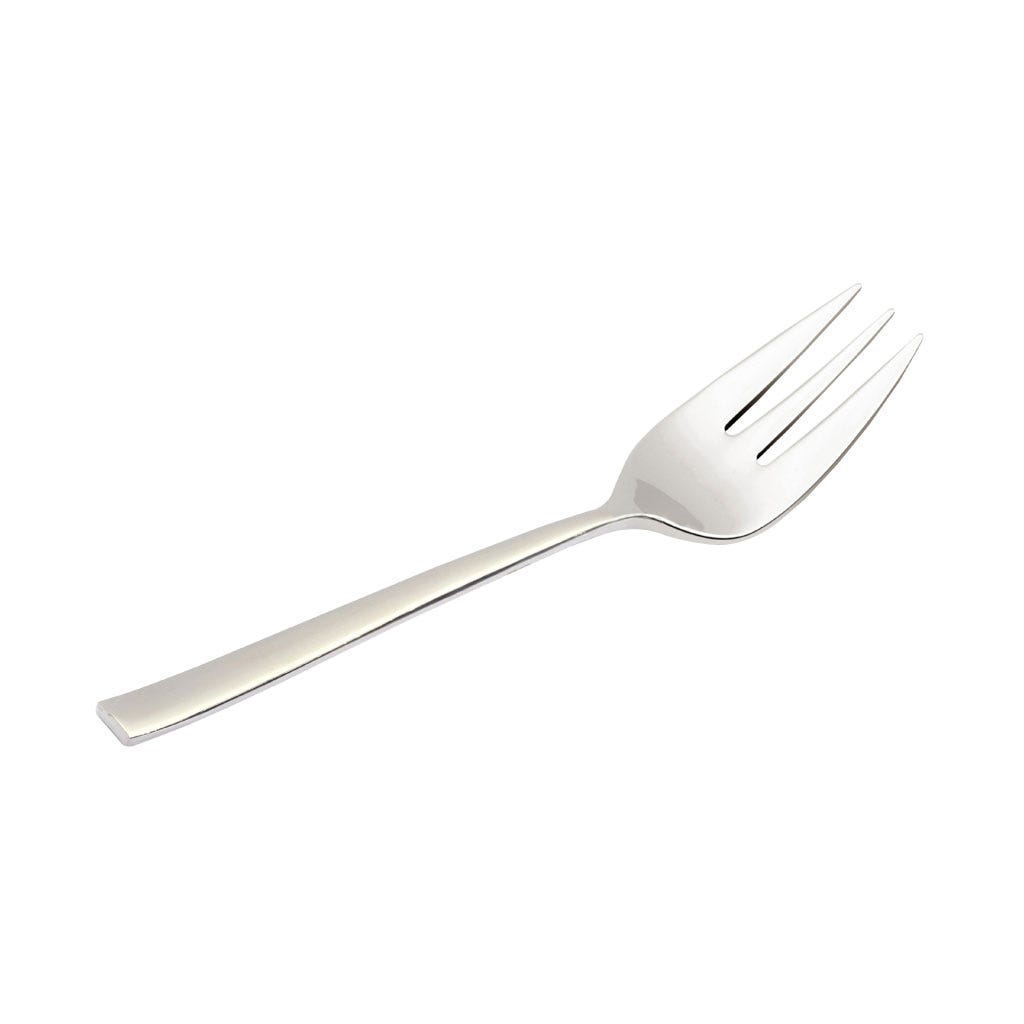 Tenedor para postre individual plateado con mango simple