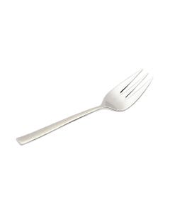 Tenedor para postre individual plateado con mango simple