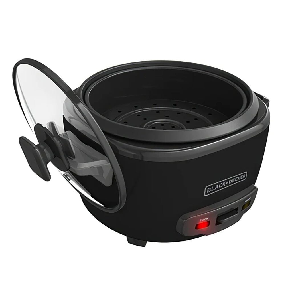 Olla arrocera negra 14 tazas Black and Decker