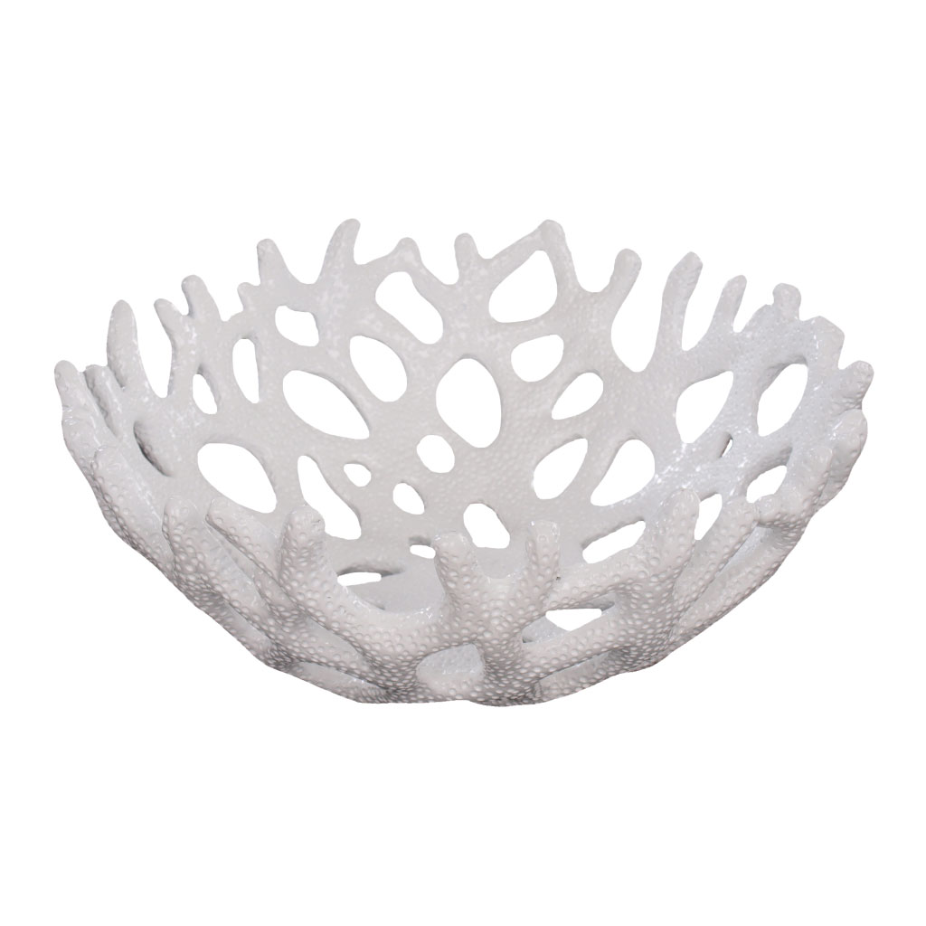 Cuenco decorativo de coral blanco