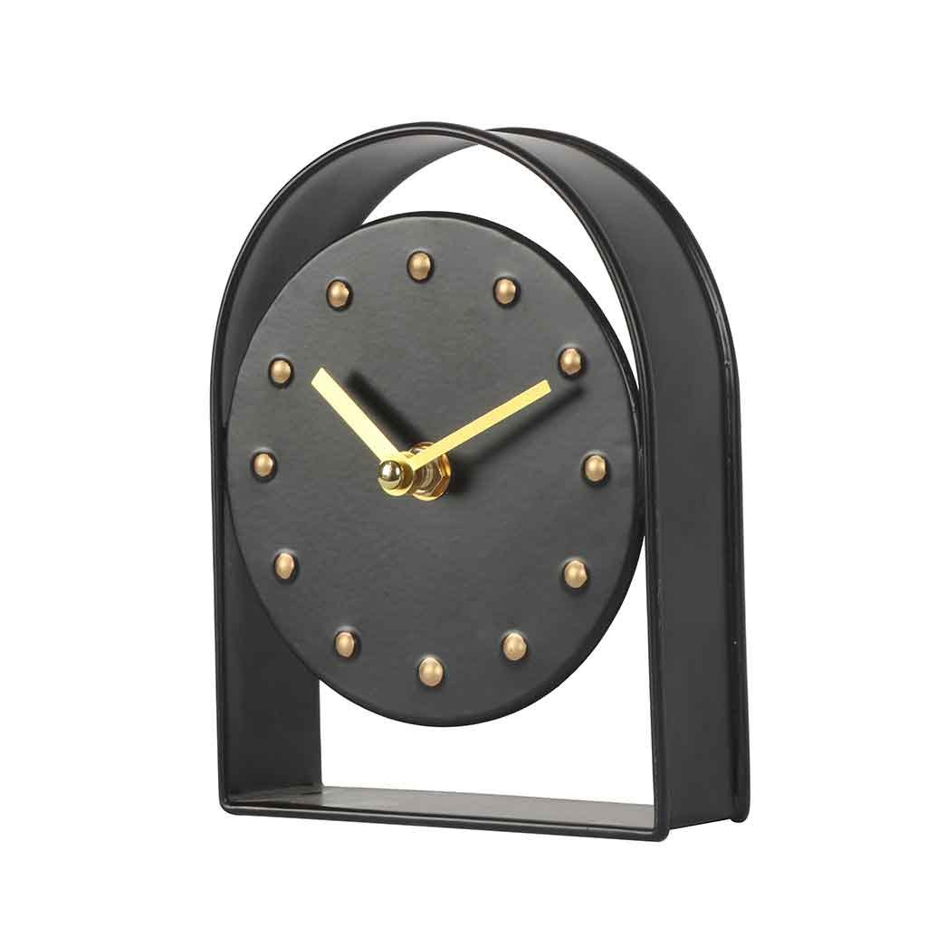 Reloj de mesa decorativo negro 13X16.5X5.5CM