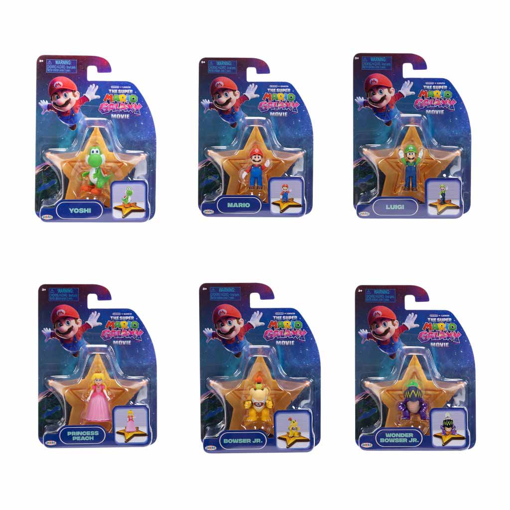 Super Mario Galaxy Figuras Con Base De Estrella Surtidas