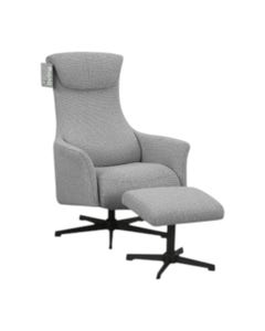 Silla Reclinable Douna Relax Con Taburete 76X88X114.5Cm Gris