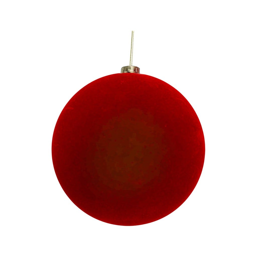 Bambalina De Terciopelo Rojo 20 Cm